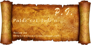 Palóczi Iván névjegykártya